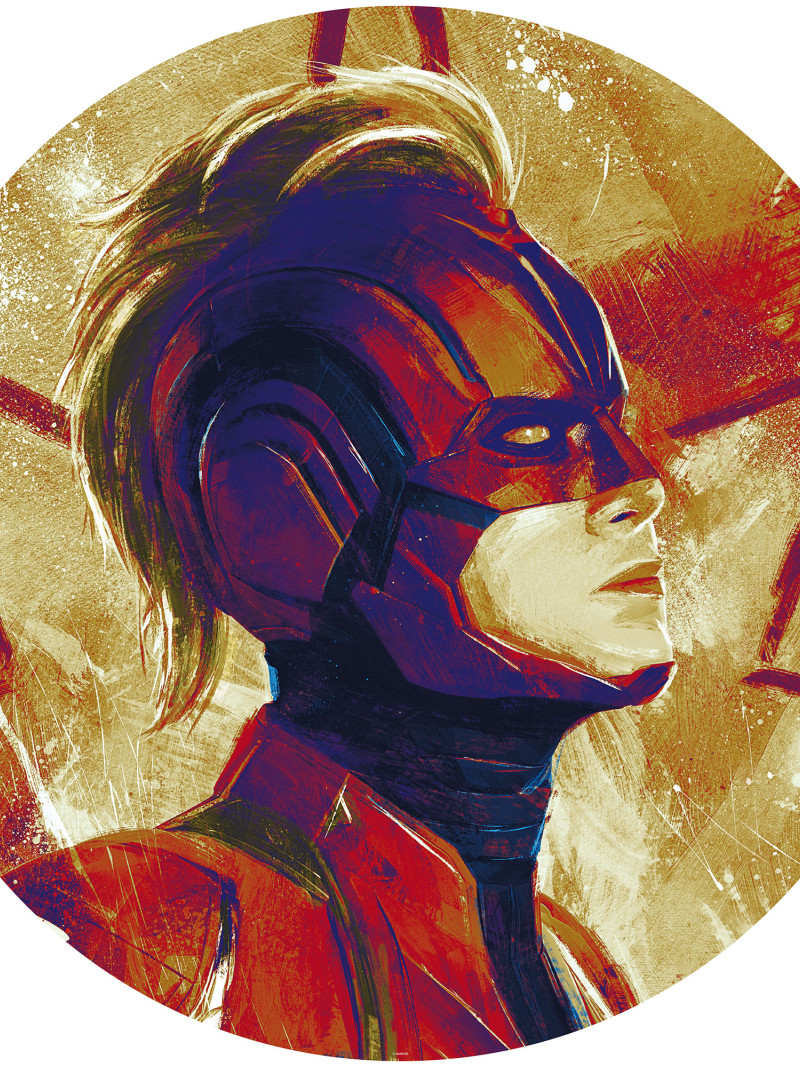 Avengers Painting Captain Marvel Helmet - Thumbnail View 1