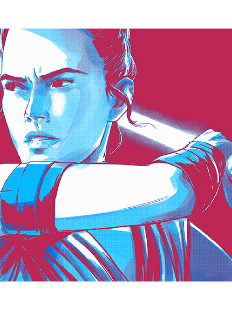 Star Wars Faces Rey - Thumbnail View 1