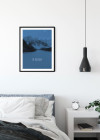 Word Lake In Motion Blue