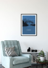 Word Lake In Motion Blue