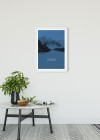 Word Lake In Motion Blue