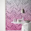 Herringbone Pink - View 1