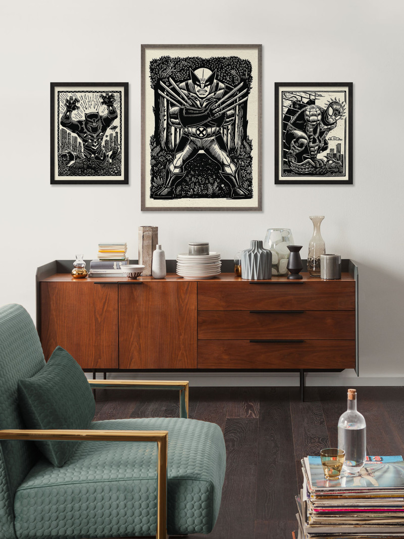 Marvel Spider-Man Lino-Cut - View 1