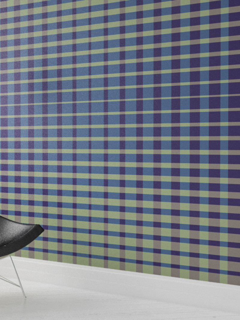 Chequered blue-beige - View 1