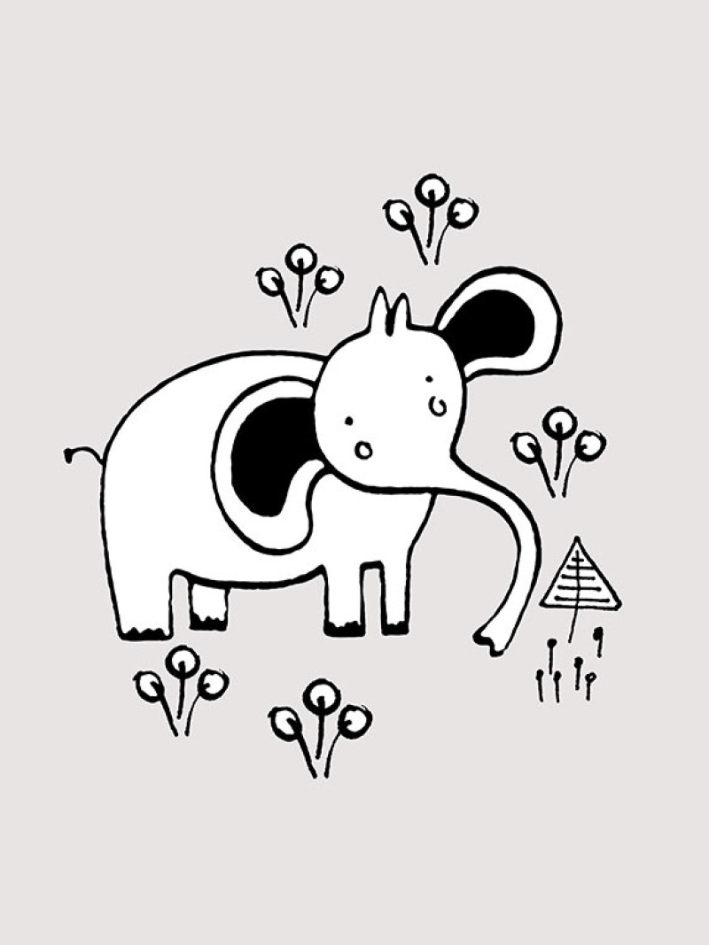 Scribble Elephant - Thumbnail View 1