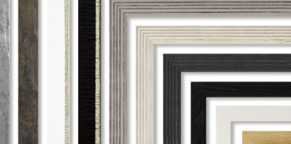 Picture frame different materials and colors