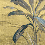 Motif en ocre style vintage avec plante grise