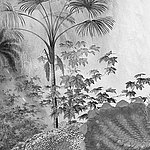 Motif végétal en noir et blanc - View 1