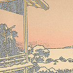 Абстрактный мотив в азиатском стиле в оранжево-черных тонах