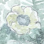 Flower painted in watercolour, green