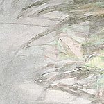 Motivo gris, abstracto con hierbas verdes - View 1