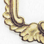 Part of a frame gold plated