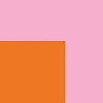 Rosa und Orange im Quadrat