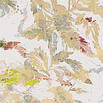 Florales Muster in gold mit gelben und roten Elementen - View 1