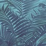 Тропические листья в темно-синем цвете