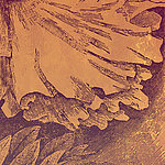 Abstraktes Motiv in schwarz-orange gezeichnet - View 1