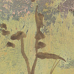 Абстрактный рисунок в охристых и коричневых тонах