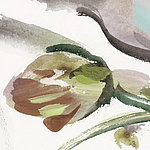 Abstract Flower Brown Green - View 1