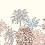 Palm trees painted in pastel shades