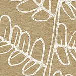 Fond beige avec feuilles blanches en Line Art