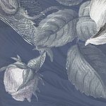 Leaves in grey on a blue background