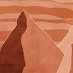 Berg in Rostfarben gemalt - View 1