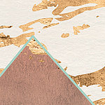 Abstract mountain in shimmering gold-brown