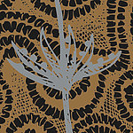 Silver detail image against golden background - View 1
