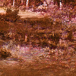 Chemin forestier peint en brun-rose - View 1
