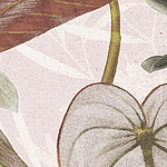 Rosa Hintergrund mit grünem Blatt