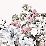 Flowers painted in pastel colours