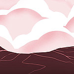 Abstrakte rosa Wolken