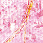 Грубая фактура холста розового цвета с желтыми деталями