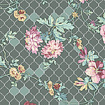 Flower motif in vintage design