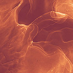 Rust coloured veiled motif - View 1