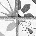 Cross with floral pattern gray