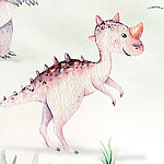 Baby Dinosaurier in Braun gemalt