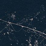 Dark blue area with delicate abstract branches in beige