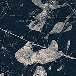 Dark blue-beige floral motif
