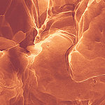 Rust coloured marble motif - View 1