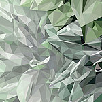 Abstract motif in sage green