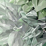 Motif abstrait en vert sauge - View 1
