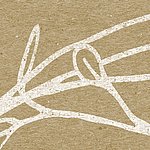 Motif beige avec dessin blanc en Line Art