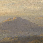 Горизонт с видом на горы в винтажном стиле