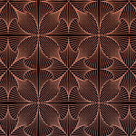 Repeating pattern in orange on black background