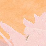 Motif orange avec des feuilles roses - View 1