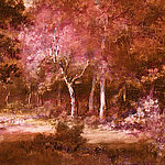 Forêt en rouge bordeaux - View 1