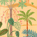 Painted palm tree with coconuts