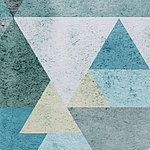 Geometric shapes in shades of blue