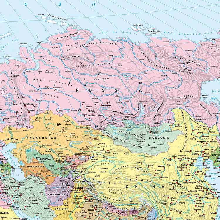 Fototapeten Fototapete auf Papier "World Map" von Komar®